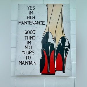 This hand painted canvas was designed by Mark Mastrandrea and Jeff Cole.